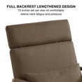 thumbnail image 5 of MERITLIFE Modern Accent Rocking Chair, High Backrest Upholstered Armchair Glider Rocker Chair,Thick Foam Cushion, Solid Acacia Wood Rocker for Patio, Backyard, Balcony, Porch,Living Room(Brown), 5 of 10