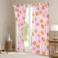 thumbnail image 3 of Manfei Pink Cartoon Floral Black Out Curtains,Rustic Flower Curtains Pack of 2 (42x63 Each),Cute Daisy Bedroom Curtains For Children,Super Cozy Room Decor, 3 of 6