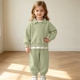 thumbnail image 5 of Timegard Infant Unisex Clothes Cotton Sets Boys Girls Casual Workout Sets Collar Pullover Joggers Toddler Loose Outfits, 5 of 7