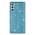 thumbnail image 4 of SaniMore Magnetic Flip Wallet Case for Samsung Galaxy A13 5G 6.5", PU Leather Ultra-Thin Glitter Cover Buil-in Card Slot & Kickstand Shockproof Protective Shell for Samsung A13 5G, Skyblue, 4 of 8