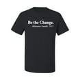 thumbnail image 2 of Inspirational Quote Be the Change by Mahatma Gandhi 1913 Men's Graphic T-Shirt, Black, Large, 2 of 3