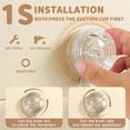 thumbnail image 5 of LUXEAR Shower Caddy Suction Cup, No-Drilling One Second Installation Shower Caddy with 4 Movable Hooks, Waterproof Suction Cup Shower Organizer for Kitchen Bathroom Storage - Transparent, 5 of 9