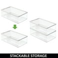 thumbnail image 5 of mDesign Shoe Racks Stackable Storage Box 8 Pack with Hinged Lid, Holds up to 8 Pairs, Clear, 5 of 9