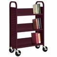 thumbnail image 5 of 28 in. W x 14 in. D x 46 in. H Single Sided 3 Sloped Shelf Welded Bookcase in Charcoal, 5 of 7