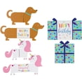 thumbnail image 5 of 24 Pack Die Cut Tri-Fold Happy Birthday Cards for Kids with Envelopes, Includes Dogs, Rocket, Unicorn, Cactus, Bday Gift (6 Designs), Ages 3-14, 5 of 5
