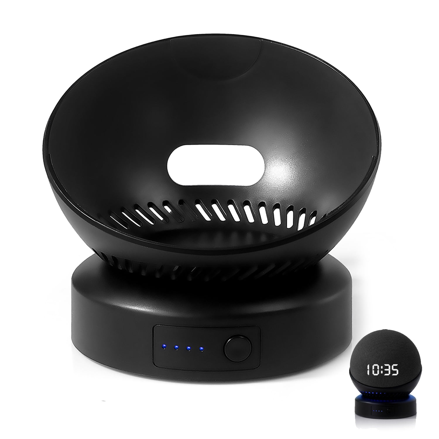 Liboer Battery Base for Echo Dot 4th/5th Gen, Rechargeable Power Bank, 5200mAh, Black