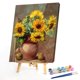 thumbnail image 2 of Pintura al óleo de girasol por números, bricolaje, pintada a mano sobre lienzo, arte de pared, regalo sin marco Tmvgtek Arte deco, 2 of 9