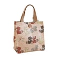 thumbnail image 4 of Bolsa de lona reutilizable, moderna, para el almuerzo, para estudiantes, para la compra. Gato rosa, 4 of 9