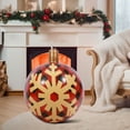 thumbnail image 4 of Hvmvliv Giant Christmas Inflatables Outdoor Christmas Inflatable Decorative Pvc Balls Snowflake Pattern Christmas Inflatable Decorations Outdoor 1.98 ft, Red, 4 of 6