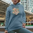 thumbnail image 2 of Create Your Own Magic, Walk Your Own Path, Boho Retro Mushroom Art Merch Gift, Light Blue Hooded Sweatshirt or Hoodie, 2XL, 2 of 5