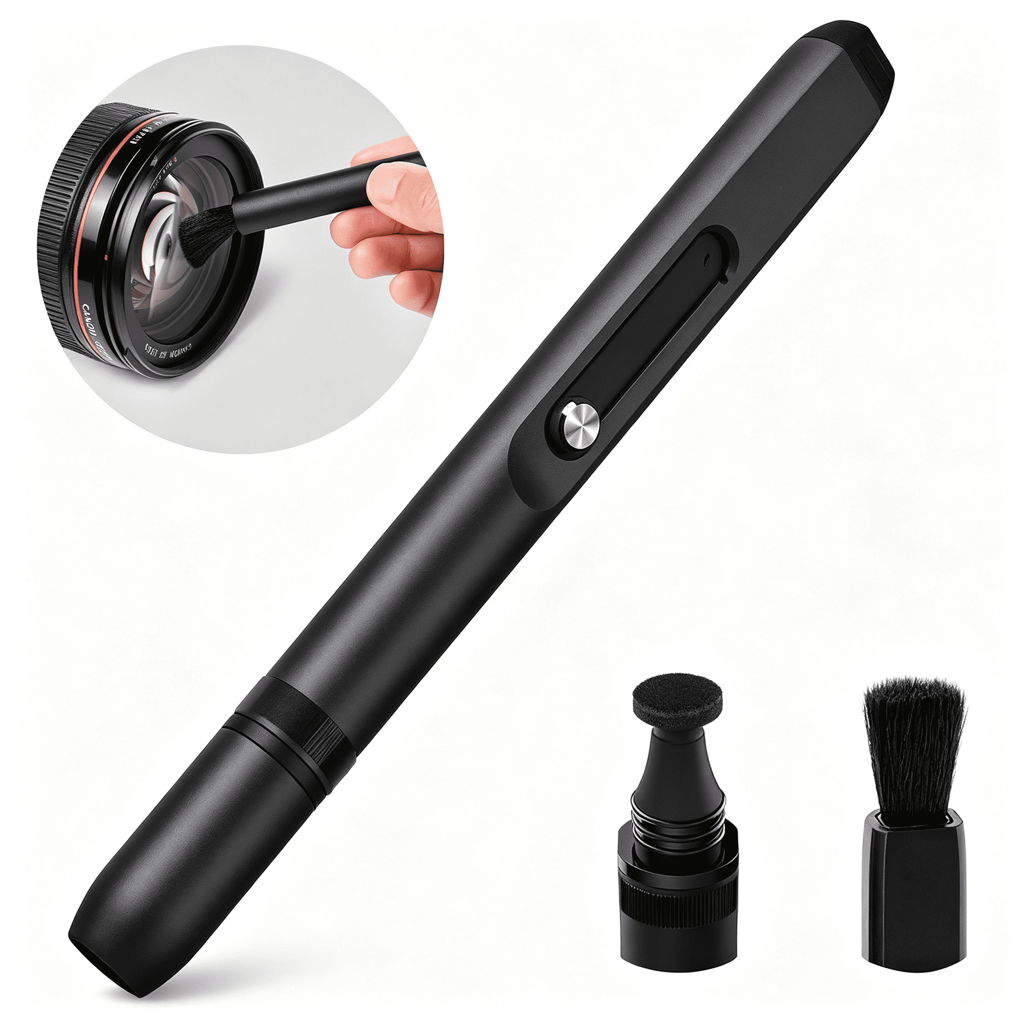 GJX Professional Lens Cleaning Pen Double-Ended Lens Brush with Soft Brush and Nano Optical Carbon for Camera Optical Lenses And Glasses Lens Pen