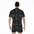thumbnail image 2 of Black And White Wiccan Mystic Short Sleeve Men'S Rompers Casual Summer Jumpsuits Outfit, 2 of 4