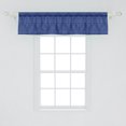 thumbnail image 2 of Ambesonne Damask Window Valance, Victorian Baroque Ornament, 54" X 12", Indigo, 2 of 3