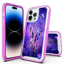 iPhone 14 Plus Case, Rosebono Hybrid Graphic Design Pattern Hard Back Pannel Cover Case For iPhone 14 Plus (Dream Catcher)