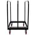 thumbnail image 3 of Heavy Duty Drywall Sheet Cart & Panel Dolly 1500lbs load capacity,Panel Service Cart,5 inch Swivel Casters,3 Side Handrails for Factory, Warehouse, Black, 3 of 7