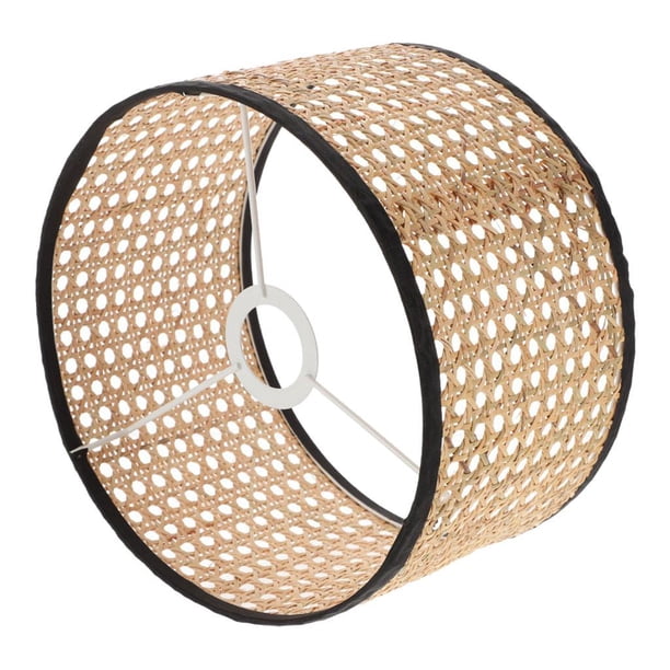 Pantalla de lámpara de mesa tejida de ratán con luz natural, decoración para el hogar Hexágono 22x14cm