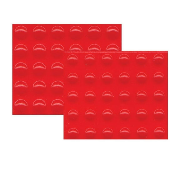 Bump Dots-Mixed-Sm and Med-Round Orange-Red-60-pk