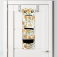 thumbnail image 2 of Flower Hanging Pocket Organizer, Peony Bouquets Romantic Holiday Season Classic Old Days Floral Art, Printed Polyester Storage Bag with Pockets, 9" x 27", Pale Orange Green White, 2 of 2