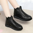 thumbnail image 4 of B91xZ Fall Winter Boots Women Slip On Boot Comfortable Winter Boot,Black 6.5, 4 of 5