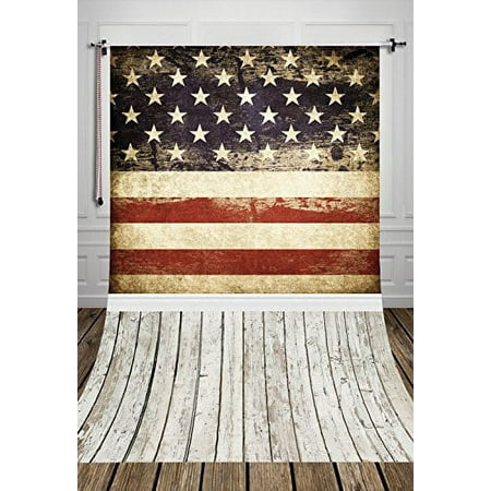 Image of ABPHOTO Polyester 5x7ft USA Flag PATRIO Photographic Background Photography Backdrops for Children Baby Family White Floor