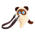 thumbnail image 2 of Bolso bandolera con forma de gato, bolso de hombro relleno para compras callejeras, viajes de vacaciones Amarillo beige, 2 of 9