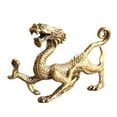 thumbnail image 3 of Adornos de estatua de latón Feng Shui, regalo de inauguración de la casa en miniatura, escultura china Dragón azul, 3 of 9