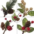 thumbnail image 1 of Palillos navideños artificiales, palitos de flores nevados, adornos de piñas que aportan un encanto rústico a la decoración de tu árbol de Navidad, seguros para el medio ambiente y los seres humanos,, 1 of 5