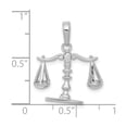thumbnail image 2 of 14K White Gold 3-D Moveable Scales Of Justice Pendant, 2 of 4