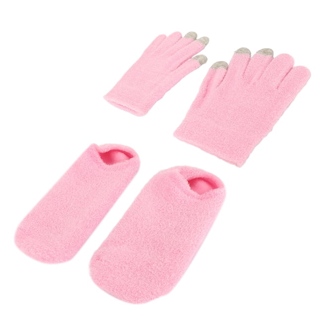 Calcetines de Guantes Hidratantes, Guantes de Spa Calcetines Rosa Reparación Refrescante Segura para Salón de Belleza