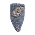 thumbnail image 3 of Crochet Headbands Winter Leaves Pattern with Rhinestones Elastic Head Protector Wide Warm Chunky Hair Accessories for Girls Dark Gray, 3 of 7