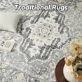 thumbnail image 5 of SIXHOME 8'x10' Area Rugs for Living Room Washable Traditional Grey Distressed Carpet Non Slip Ultra Soft Retro Floral Throw Indoor Rug for Bedroom Dinning Room Office Home, 5 of 7