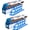 Blue, variant on RED Gingham Plastic Party Tablecloth Roll Red & White Checkered Table Covering with Self Cutting Compact Box/ Ideal For Picnics, BBQ, Banquet, Travel, Birthday Parties [2 Rolls]
