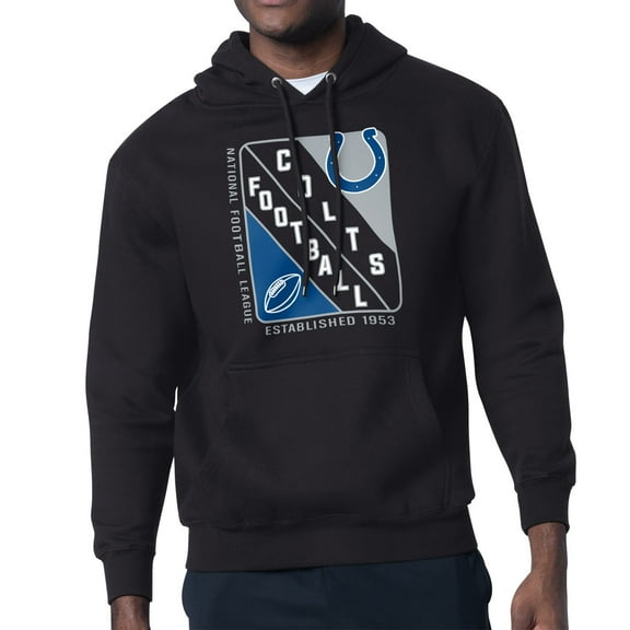 Men's Starter Black Indianapolis Colts Shield Logo Pullover Hoodie