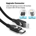 thumbnail image 3 of 2 Pack USB C Cable, Aioneus Braided Charger Cord 6ft, Fast Charging Cable Compatible with iPhone, Black, 3 of 7
