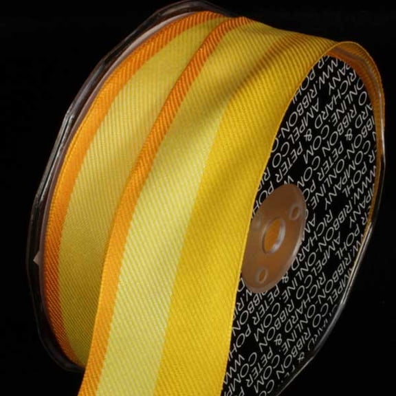 The Ribbon People Fire Yellow Stripe Wired Craft Ribbon 1.5" x 54 Yards