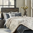 thumbnail image 4 of Premium Wolf Faux Fur Throw Blanket - Soft, Fuzzy Sherpa & Minky Throw Blanket - For Bed or Couch - 50\ Color: A(silver) Size: Throw, 4 of 9