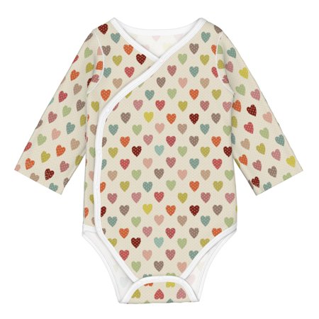 

Coaee Heart Polka Dot for Soft Cotton Baby Long-Sleeve Bodysuit Girls Boys Bodysuit Romper