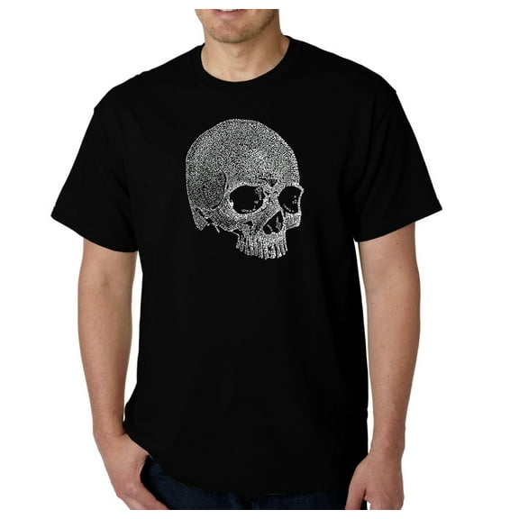 LA Pop Art Men's Word Art T-shirt - Dead Inside Skull