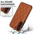 thumbnail image 7 of Allytech Flip Wallet Case for Samsung Galaxy S24 Plus with Card Slots, Premium PU Leather [RFID Blocking] [Double Magnetic Button] Kickstand Shell, Shockproof Anti-Fall Protective Case - Brown, 7 of 7
