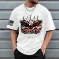 thumbnail image 2 of Mens Patriotic T Shirts USA 4th of July Shirts for Men American Flag Short Sleeve Patriotic Independence Day Tee Top (White,L), 2 of 6