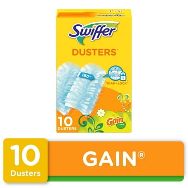 Swiffer Dusters Refill for Cleaning, Feather & Microfiber Duster Alternative, Gain, 10 Count