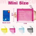 thumbnail image 5 of Mini Mesh Pouches(4 Pack), Small Mesh Bags with Zipper Nylon Makeup Pouches Bag Cosmetic Pouch Travel Purse Organizer Insert Diaper Inside Bag Organizers Home Organizing Size See Through Cute Colors, 5 of 5