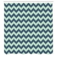 thumbnail image 2 of Ambesonne Chevron Shower Curtain, Abstract Geometric Zigzag, 69"Wx70"L, Sea Blue, 2 of 4