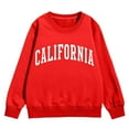 thumbnail image 3 of WOYY Big Girls Sweatshirt California Print Crew Neck Pullover Loose Casual Sweatshirts, 3 of 5