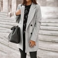 thumbnail image 4 of Uhndy Winter Jackets Coats for Women, Woman Artificial Wool Elegant Blend Coat Slim Female Long Coat Outerwear Jacket Christmas Gifts for Women, 4 of 6