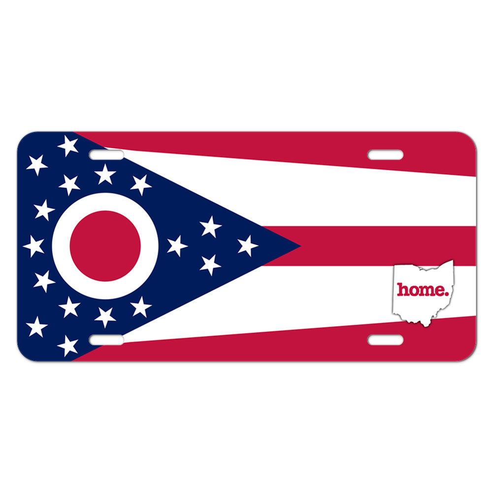 Ohio OH Home State Novelty Metal Vanity License Tag Plate Flag
