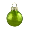 thumbnail image 3 of Northlight 24ct Kiwi Green 2-Finish Glass Ball Christmas Ornaments 1" (25mm), 3 of 4