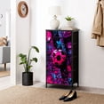 thumbnail image 6 of Soccer Dresser for Bedroom with 4 Storage Drawers Dynamic Street Soccer Ball Crimson Lime Ultramarine Dressers Chest of Drawers Steel Framed Fabric Closet Organizers for Kids Boys Dorm Entryway, 6 of 8