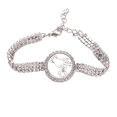 thumbnail image 1 of El budismo religión loto dibujo de linea Pulsera de tobillera de cadena de tenis, joyería de diamantes, 1 of 3