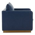 thumbnail image 5 of HomeStock Southwestern Sanctuary Leather Accent Armchair With Gold Frame-Color:Navy blue, 5 of 5